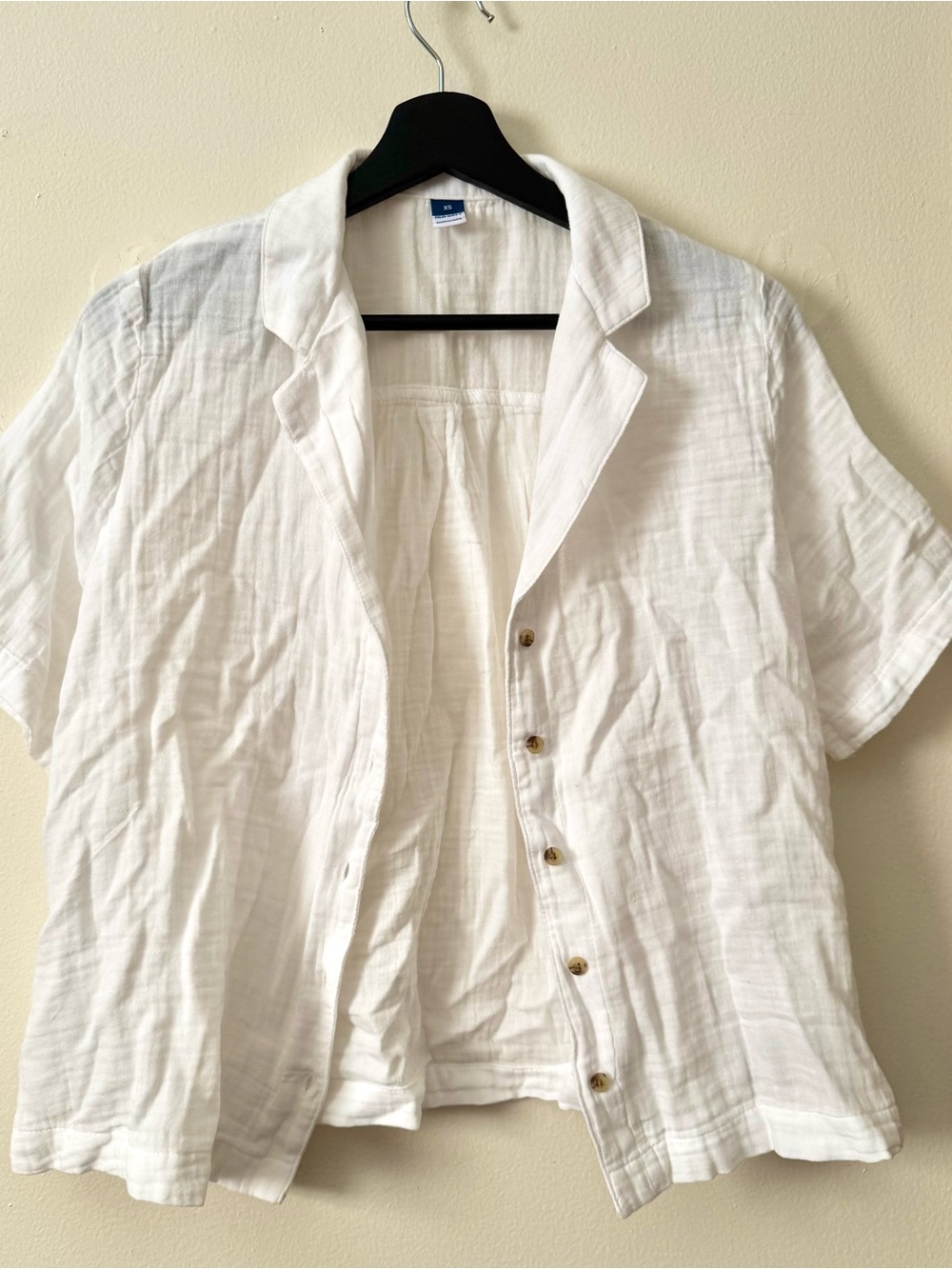 Old Navy White Button-Up Top